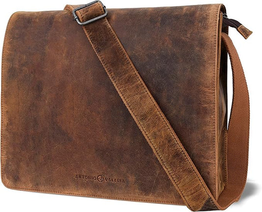 Antonio Valeria Albert Premium Leather Messenger Bag for Men